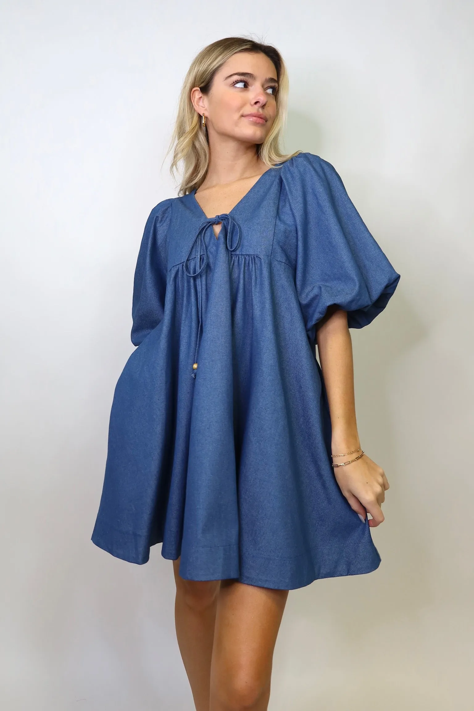 FIND ME NOW DENIM DRESS